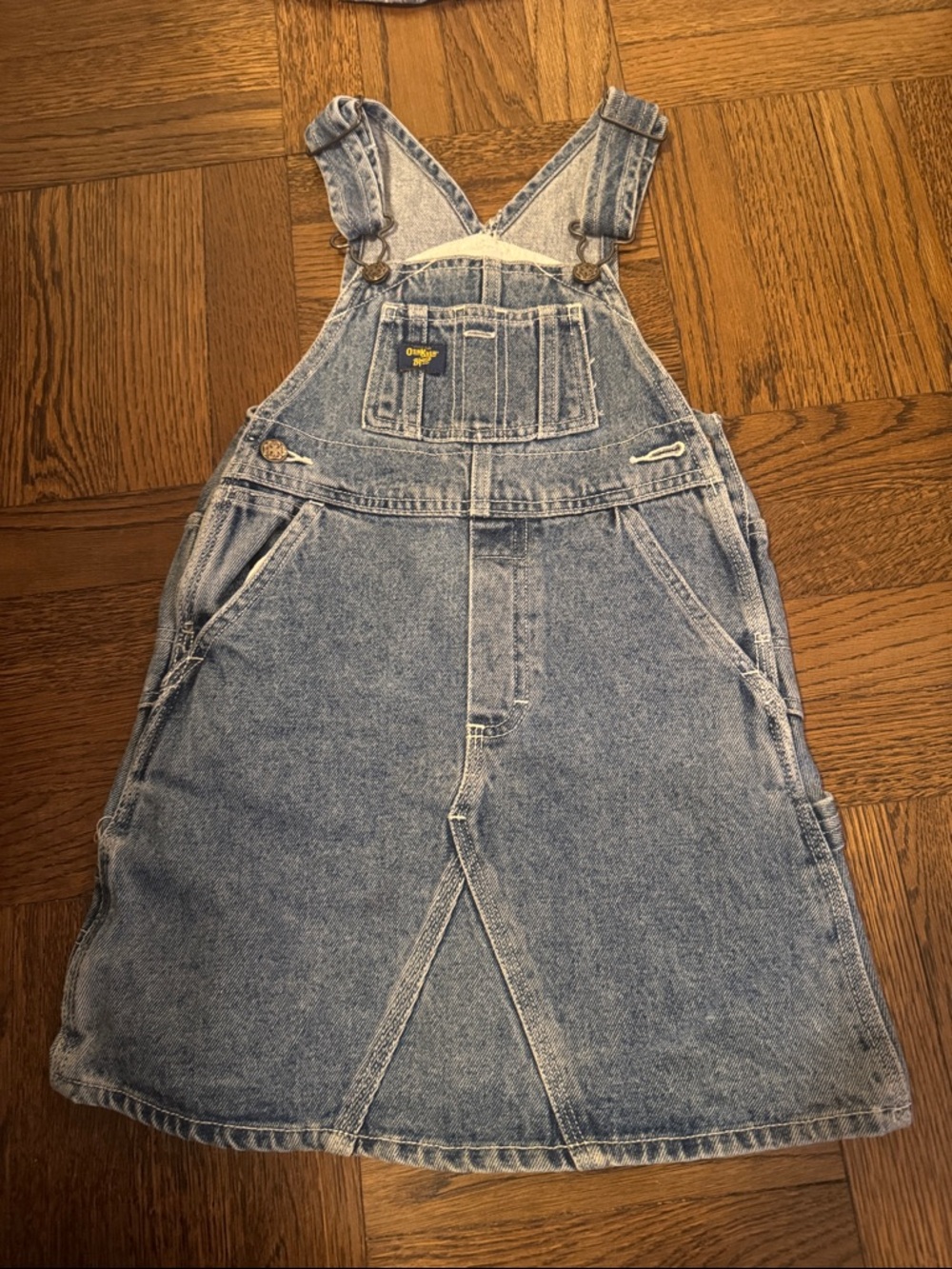 Vintage OshKosh B'gosh Light Wash Denim Overall Skirt